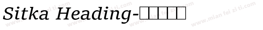 Sitka Heading字体转换